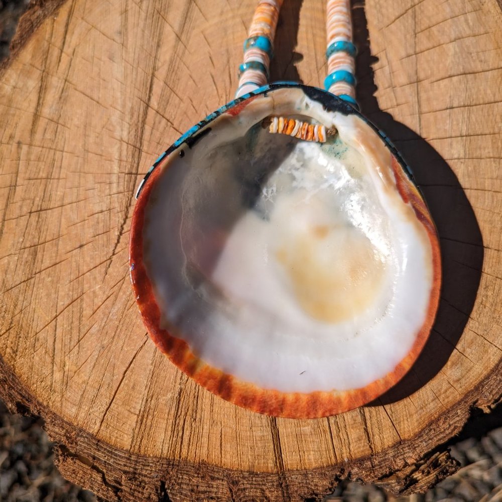 Native American Necklace Santo Domingo Kewa Natural Turquoise Heishi Jewelry *** - Picture 8 of 10